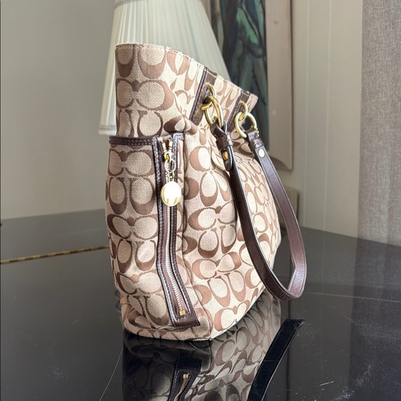 Coach Brown Signature Tote Bag - Picture 4 of 15